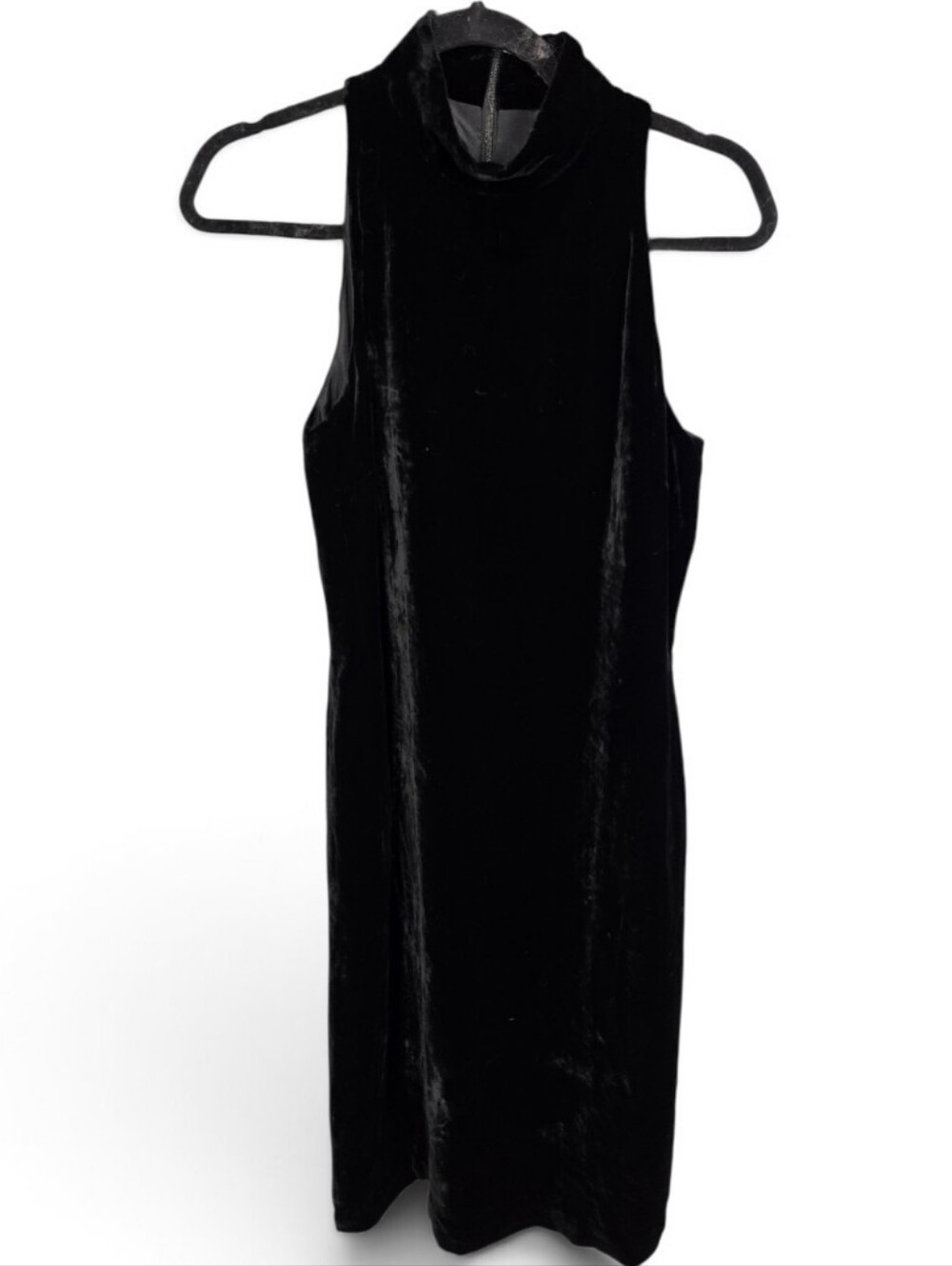 Nwot Lauren Ralph Lauren Black Velvet Sleeveless Midi Dress Size 10 Gothglam